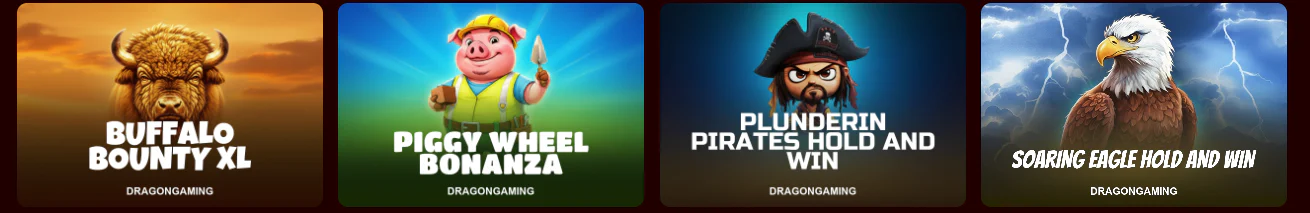 Online slots and featured slot games at SpinCastle